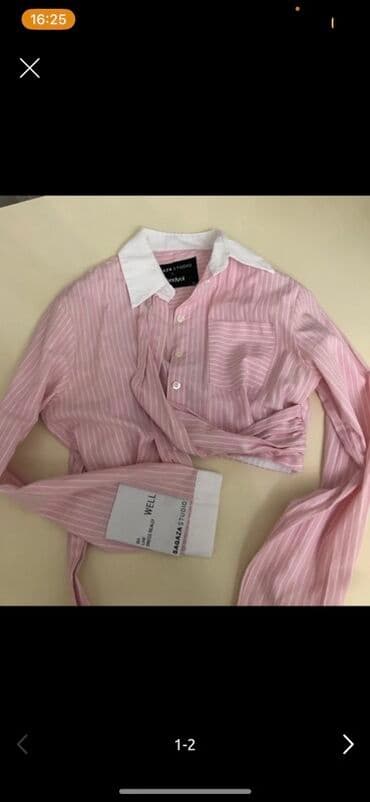 kletkali koynekler: Sagaza Studio x Trendyol qadın köynəyi - Rəng/dizayn: Açıq çəhrayı-ağ — 1