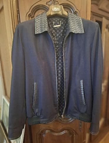 tufovka: Məhsul: Kişi bomber tipli yüngül gödəkcə - Rəng: tünd göy - Qapanma — 1