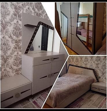 işlənmiş yataqlar: 2 təknəfərlik çarpayı, Dolab, Termo, 2 tumba, İşlənmiş — 1