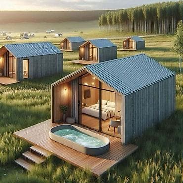 Digər tikinti xidmətləri: A-Frame layihəsi tikintisi müxtəlif konstruksiya variantları üzrə icra — 5