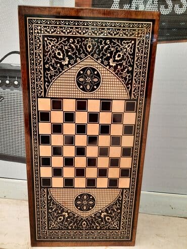 saski: Nərd taxtası Köhnə Bakı Qız qalası rəsmli 🔱Nərd🪵 🔹️Laklı🖌 🔹️Üzərində — 3