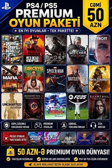PS4/PS5 üçün Premium Oyun Paketləri Məhsul: Rəsmi hesab üzərindən — 2