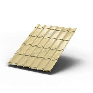 işlənmiş dəmir listlər: Fərqli rənglərdə metal kirəmit təklif olunur. Bu kirəmitlər dam örtüyü — 9