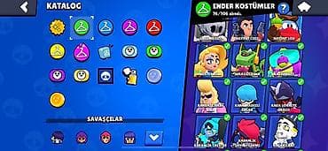 Brawl Stars oyun hesabı – yüksək səviyyəli kosmetik kolleksiya - Oyun — 4