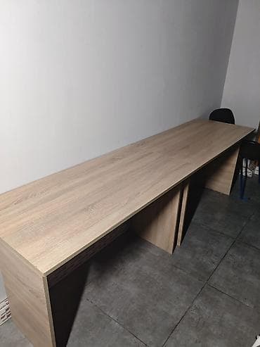 ofis stullar: Düz masa, Siyirməsiz, Teksturalı laminat, Zəmanətsiz, Kredit yoxdur — 1