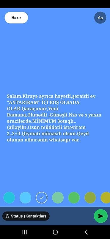 ələt qəsəbəsi: Axtarıram: Kirayə üçün ayrıca həyətli, şəraitli ev (içi boş da ola — 1