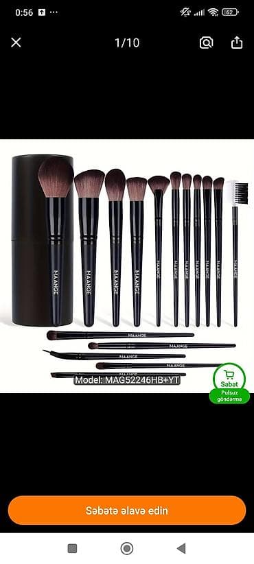 buta xonca: Yenidir MAANGE makiyaj fırçaları dəsti – Model: MAG52246HB+YT - Tam — 1