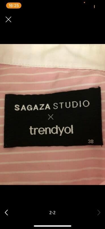 kletkali koynekler: Sagaza Studio x Trendyol qadın köynəyi - Rəng/dizayn: Açıq çəhrayı-ağ — 2