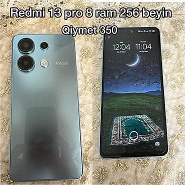 Redmi Note 13 Pro, 256 GB, rəng - Göy, Barmaq izi