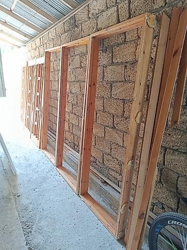 qapi demir: Taxta giriş/daxili qapılar dəsti - Material: təbii ağac (şam tipli) — 1