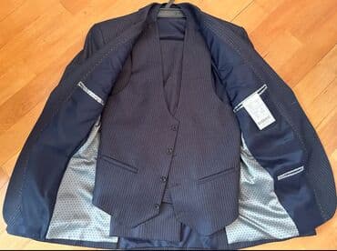 oğlanlar üçün son zəng paltarı: MİNİ ZOLAQLI-40m Ölçüsü-48 Drop-6 Ramzotti firması Tünd göy rəngdə — 2