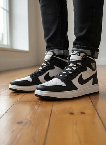 Nike Air Jordan 1 Mid – Black/White 3 Gündü Alinib 39 Razmer — 2