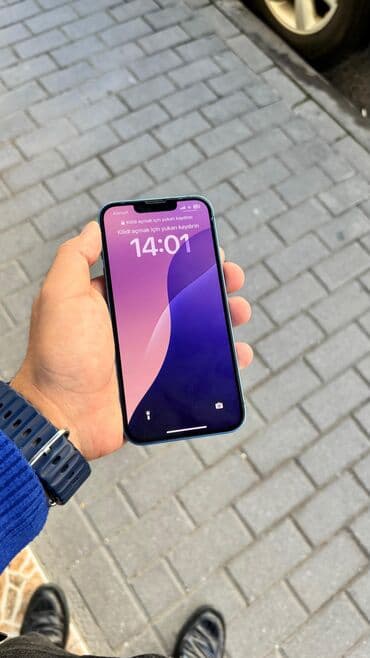 iphone бу купить: IPhone 13, 128 GB, Mavi, Zəmanət, Simsiz şarj, Face ID — 3