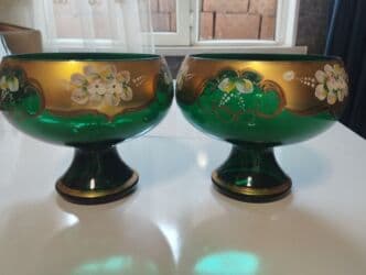 купить посуду онлайн: Тарелки, Набор из 2 шт., цвет - Зеленый, Стекло, Турция — 3