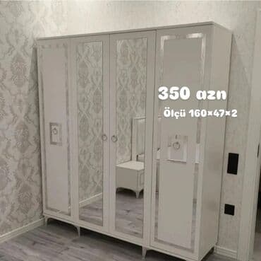 Dolablar: Yeni, Açılan, 4 qapılı Düz dolab, Qarderob, paltar dolabı, Azərbaycan — 1