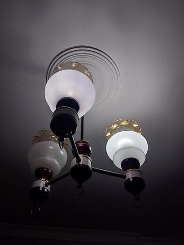 listurlar: Çılçıraq, 3 lampa, Metal — 2