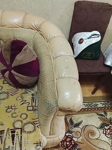 bedroom: Künc divan, Açılmayan, Süni dəri — 2