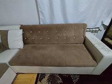 Divan və kreslo dəstləri: Künc Divan yaxşı Vəziyyətdə Bir Tək Qollarında Didilmələr Var Qalan — 2