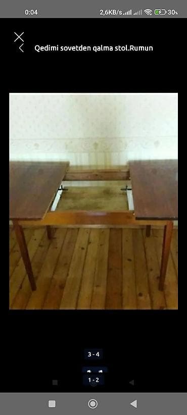 kala haqqında məlumat: Diqqət təcili cox qədimi qədimi sovetin stoludur Tünd rəngli. Şəkildə — 10