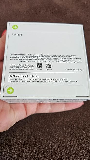 Планшеты: Məhsul: AirPods 4 simsiz qulaqlıq Təsvir: - Qutuda təsdiqlənmiş — 2
