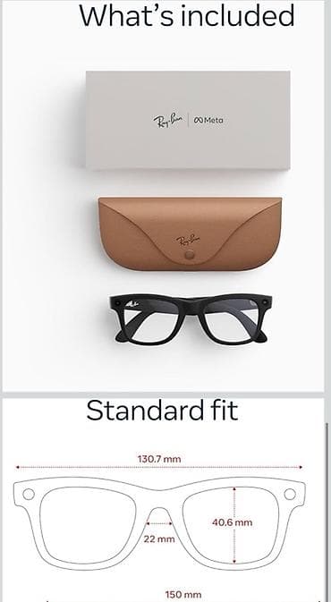 gün eynekleri: Məhsul: Ray‑Ban | Meta ağıllı eynəklər (Wayfarer/Headliner/Skyler — 3