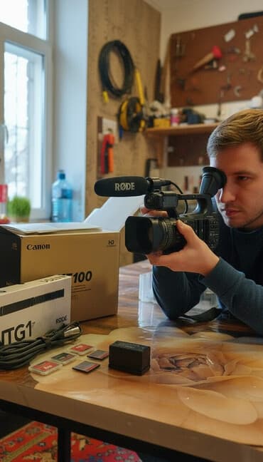 Canon XF100 və aksesuarları: Əlavə tripod, Əlavə yaddaş kartları(3