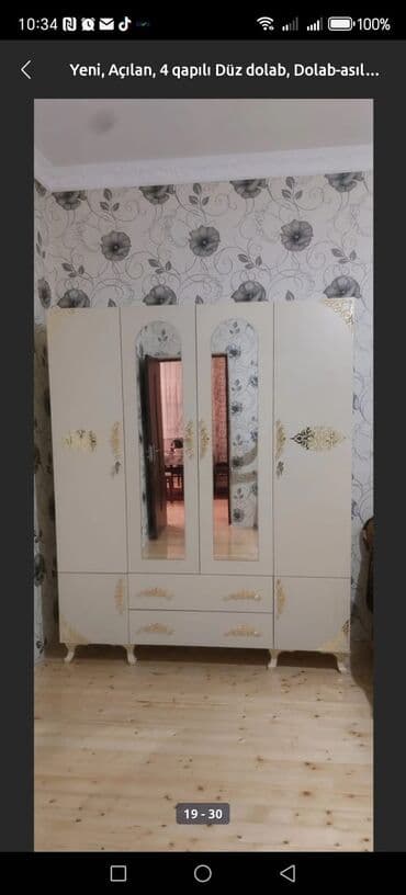 polkalı şkaf: Yeni, Açılan, 3 qapılı Düz dolab, Qarderob, paltar dolabı, Türkiyə — 18