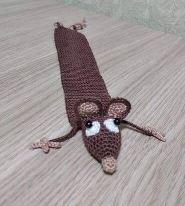 rəsm üçün boyalar, fırçalar: Вязаная закладка для книг — 2