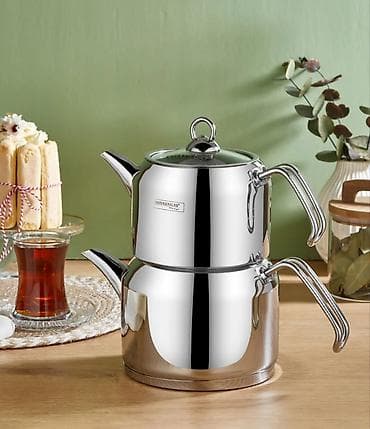 Yeni, rəng - Gümüşü, Dəm caydanı, 1 l, Türkiyə