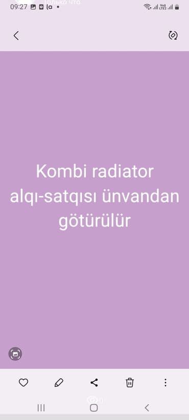 Kombilər: Işlenmiş kombi radiator alıram ünvandan götürülür