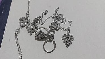 Zərgərlik əşyaları: Zərgərlik dəsti – klassik üslubda, zərif naxışlı modellər - Boyunbağı — 8