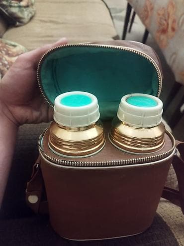 plastik qutular: Rəng - Qəhvəyi, Termos, Metal — 2