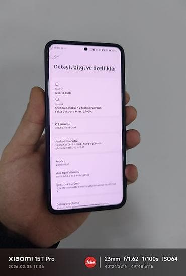 teze telfon: Poco F6 Pro, 512 GB, rəng - Qara, Sensor — 6