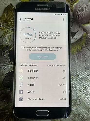 qaz paneli: Samsung Galaxy S6 Edge, 32 GB, rəng - Qara, Qırıq — 3