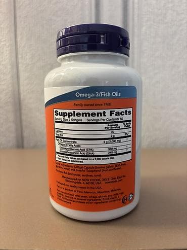 Məhsul: NOW Omega-3 Fish Oil – 100 softgel Xüsusiyyətlər: - — 2