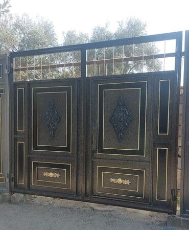 Pəncərələr: Dəmir Həyət darvazası, Mexaniki, rəng - Qara — 7