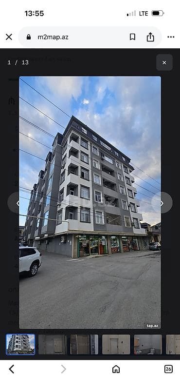 Daşınmaz əmlak: 2 otaqlı mənzil – yeni tikili, lifti,qazi olan bina kiraye verilir. - — 1