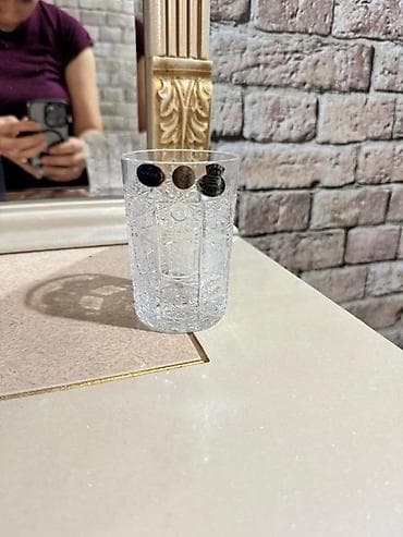 stekan desti: Stəkanlar, rəng - Ağ, Xrustal, Çexiya — 3