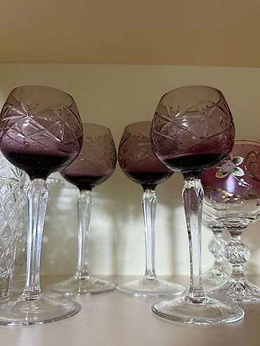 Satılır – çex istehsalı vintage bokal dəsti 🥂✨ Zövqlə işlənmiş, gözəl — 1