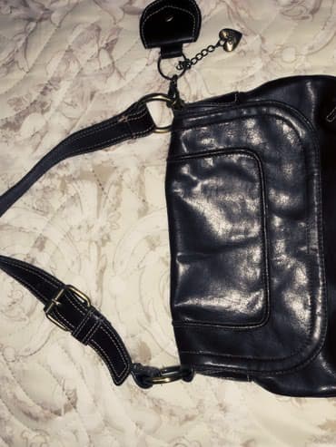 qaşlı çanta: Sumka temiz deri mango — 2