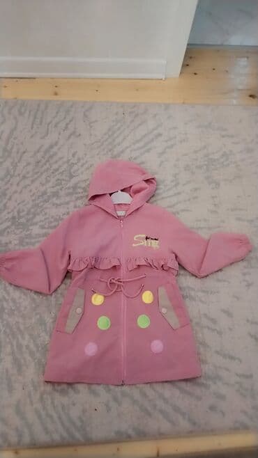 Məktəbli forması: Uşaq üçün qız yağmurluğu – kapüşonlu, uzun model - Rənglər: açıq — 3