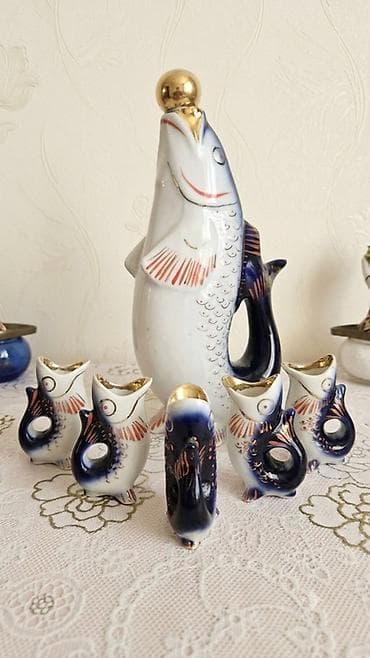 baliq suvenir: Porcelan “Balıq” suvenir dəsti - Material: yüksək keyfiyyətli — 1