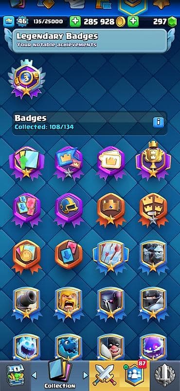 Косметика: Clash Royale hesabı – yüksək səviyyəli kosmetik kolleksiya və zəngin — 2