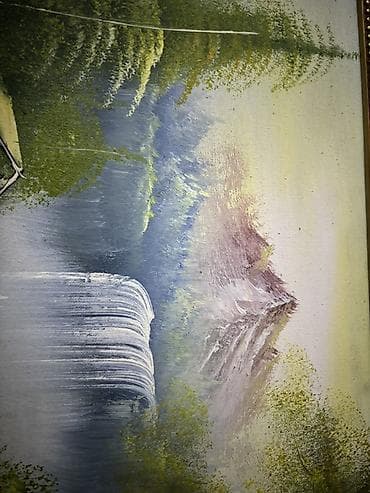 qizil sekilleri: Yağlı boya peyzaj tablo - Texnika: Kətan üzərində yağlı boya - Mövzu — 6