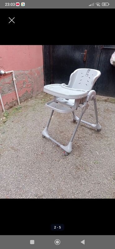 oyuncaq demir masin: Uşaq yemək stulu – təkərlı, qatlanan, boz rəng - Rahat və geniş — 4