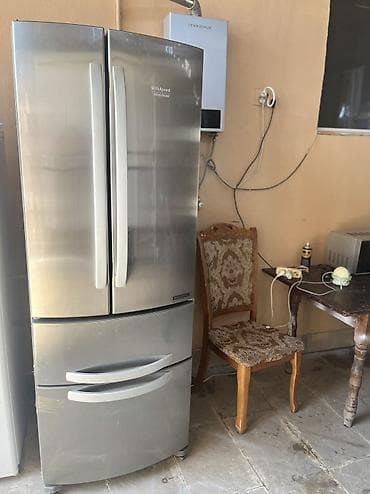 iphone 12 max: Yeni 4 qapılı Hotpoint Ariston Soyuducu Satılır, rəng - Bej, Dispenserli — 5