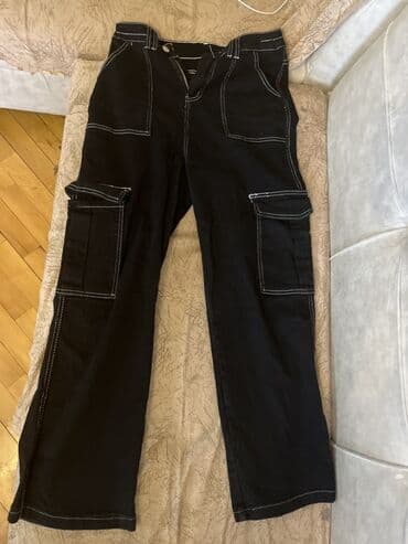 женские карго брюки: Kombat Şalvar, L, rəng - Qara — 4