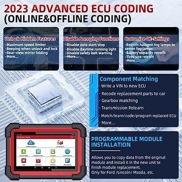 планшет kep: Launch markalı peşəkar avtomobil diaqnostika tableti və daşıma çantası — 4