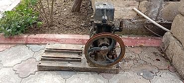 Sənaye tipli köhnə model kompressor nasosu/motor bloku - Çuqun