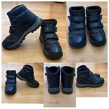 Uşaq üçün qış botları – tünd göy/qara tonlarda, yüksək boğazlı model